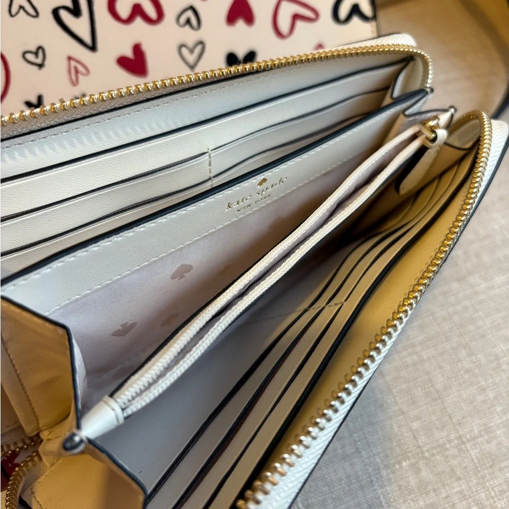 ❤️SOLD!!❤️Kate spade Staci heart printed medium satchel bag & wallet - Picture 6 of 8